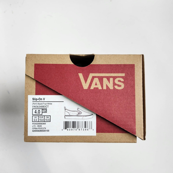 Vans slip-on V (perf) Black/True White 4TD - Picture 3 of 6